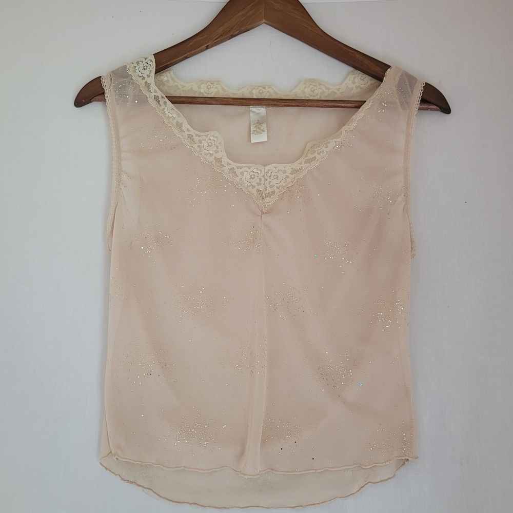 Elegant Cream Lace Trim Women's Top
